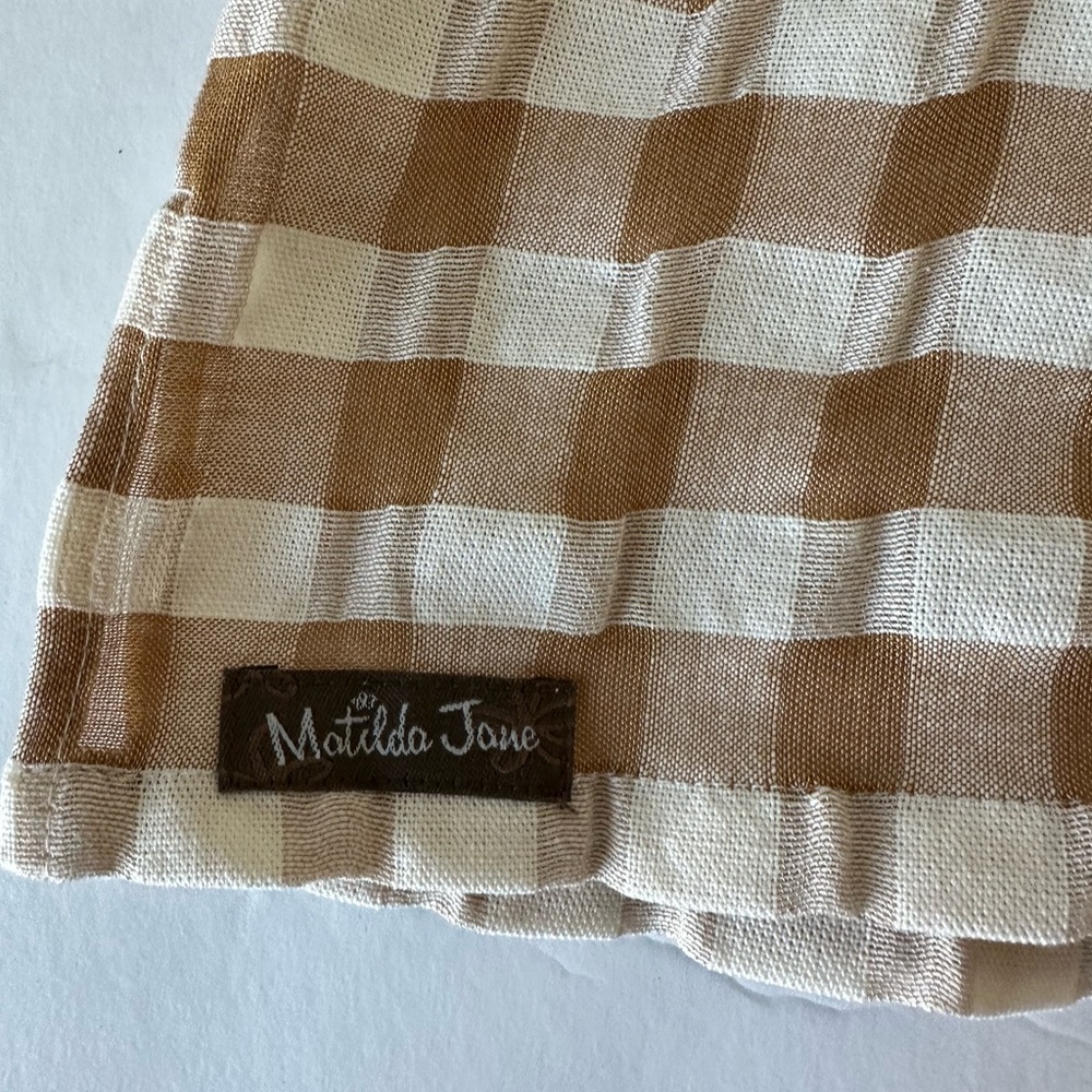 NWT Small Matilda Jane Annabelle Plaid Off Shoulder Blouse Gingham - Picture 9 of 12